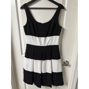 NWT Lauren Ralph Lauren Colorblock Pleated A-Line Sleeveless Dress Sz 8 Classy